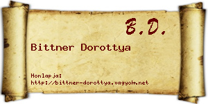 Bittner Dorottya névjegykártya